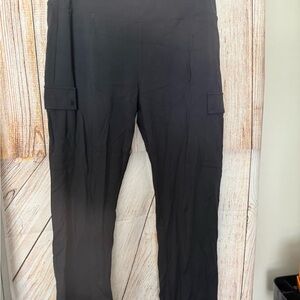 NWOT Athleta Delaney Straight Black Cargo Pants